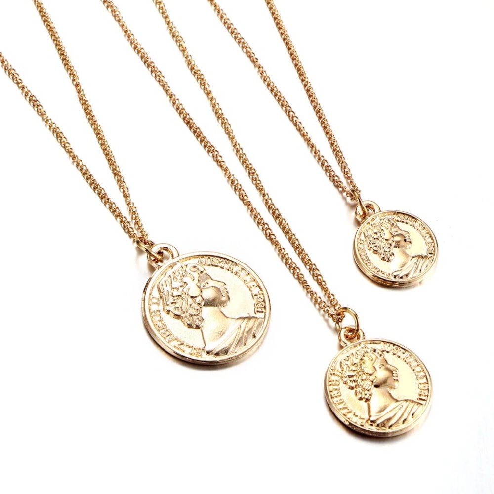 ‼️3/$30 Boho Multilayer Coin Gold Choker Necklace - Picture 4 of 6